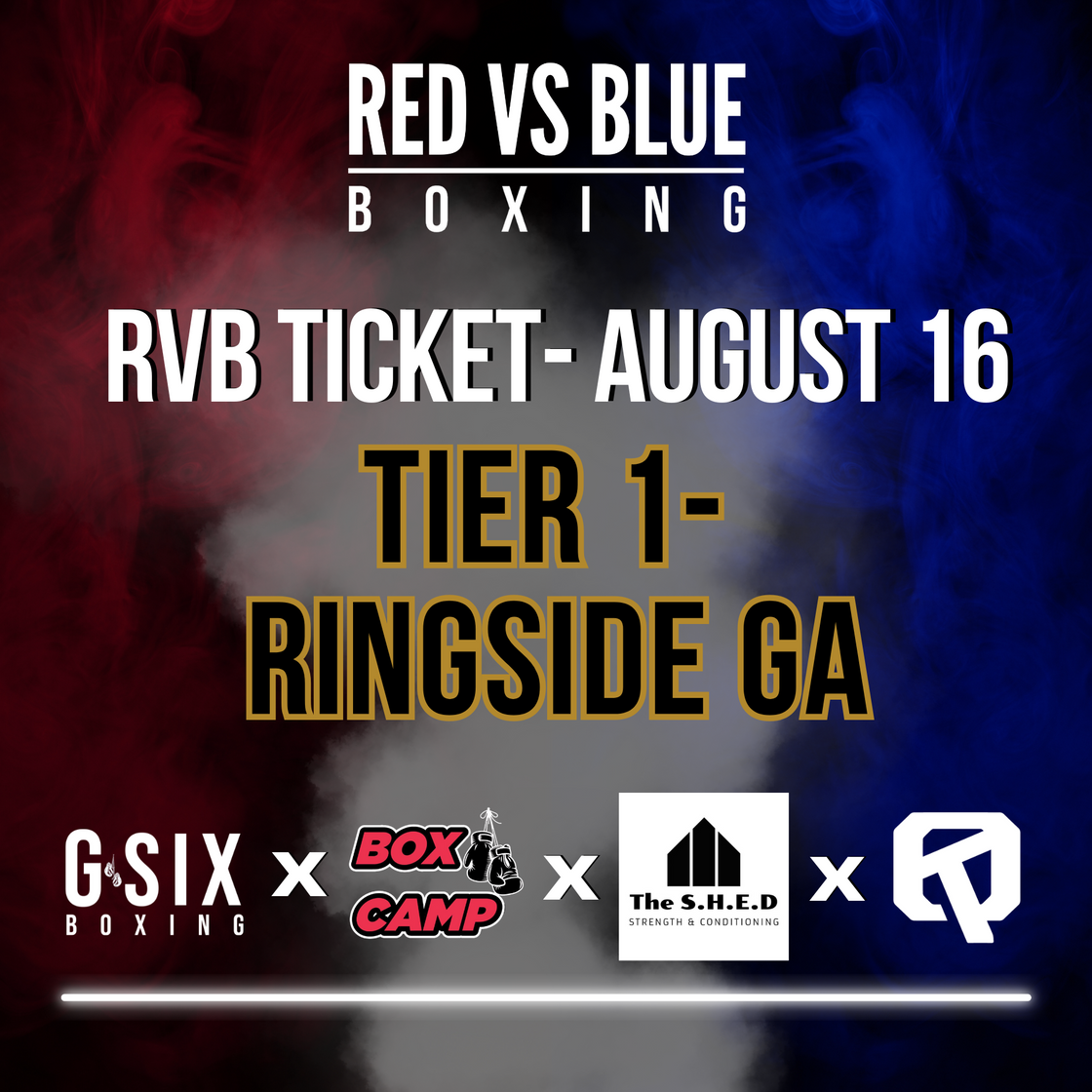 RVB Fight Night Ticket- TIER 1, RINGSIDE GA