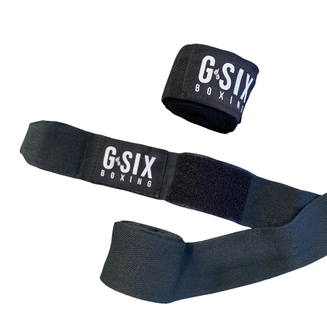 G-Six Boxing Hand Wraps - White logo
